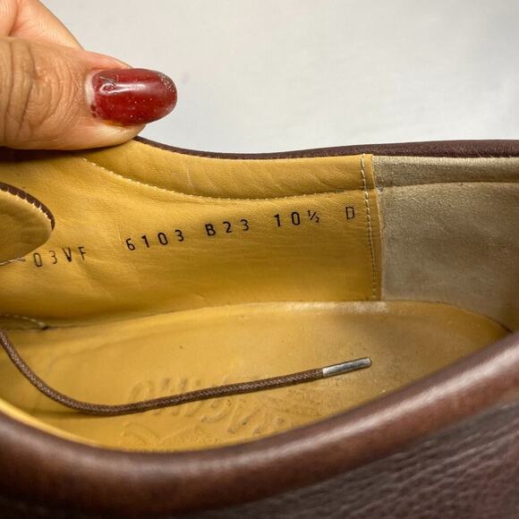 Salvatore Ferragamo Brown Leather Lace Up Men's Shoes Sz 10.5 D oxford - Picture 4 of 6